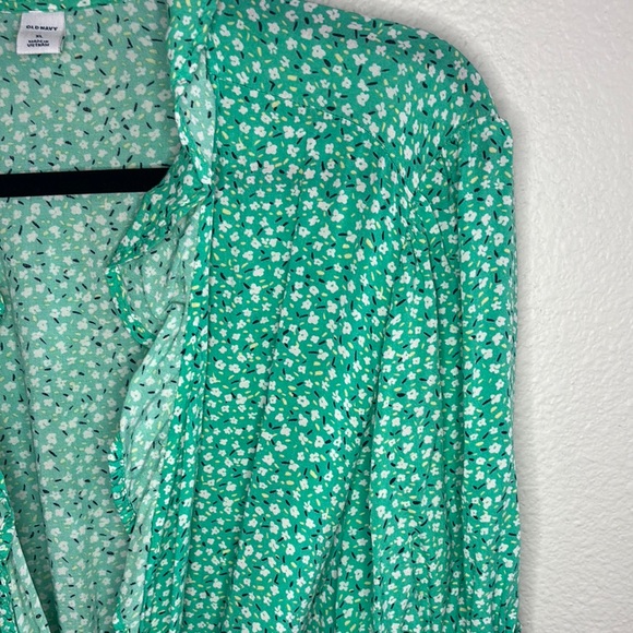 Green print wrap dress - Picture 4 of 4